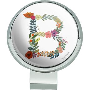 GRAPHICS & MORE Letter B Floral Monogram Initial Golf Hat Clip with Magnetic Ball Marker