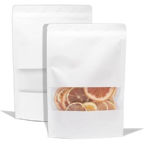 Spartan Industrial - 4" X 6" White Resealable Stand-Up Pouches - Pack of 1000 Small Smell-Proof Food Pouch Bags for Packaging, Pet Treats, Cosmetics, and More