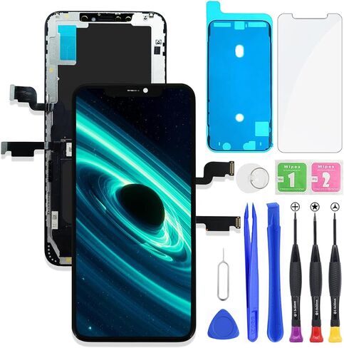 لهاتف iPhone 11 شاشة LCD FHD استبدال إطار رقمي يعمل باللمس ثلاثي الأبعاد مجموعة كاملة مع مجموعة أدوات إصلاح لـ 6.1 بوصة A2111، A2223، A2221 + لاصق مقاوم للماء + واقي شاشة in Kuwait