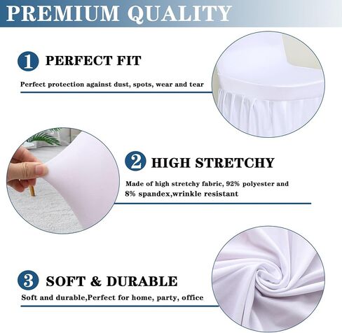 Dining Chair Covers with Skirt, Dining Room Chair Covers Set of 4, Stretch Parsons Chair Slipcover for Kitchen Wedding Party Banquet (Black) in Saudi Arabia