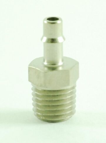 125NP-21-SB 1/8" ID 1/16" NPT ذكر خرطوم بارب واحد/موصل تركيب الأنابيب، مطلي بالنيكل (عبوة من 10) in Kuwait