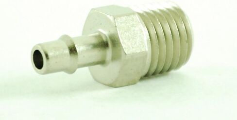 125NP-21-SB 1/8" ID 1/16" NPT ذكر خرطوم بارب واحد/موصل تركيب الأنابيب، مطلي بالنيكل (عبوة من 10) in Kuwait