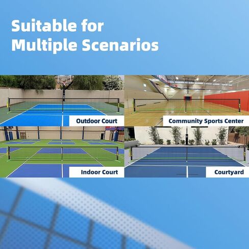 شبكة Pickleball للممر المحمول مجموعة شبكة Pickleball قابلة للتعديل شبكات Pickleball المحمولة في الهواء الطلق حجم التنظيم 22 قدمًا مجموعة Pickleball مع شبكة مع حقيبة حمل in Saudi Arabia