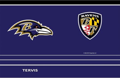 Tervis Traveler NFL Baltimore Ravens - MVP Triple Walled Insulated Tumbler Travel Cup Keeps Drinks Cold & Hot, 20oz, Stainless Steel in Saudi Arabia
