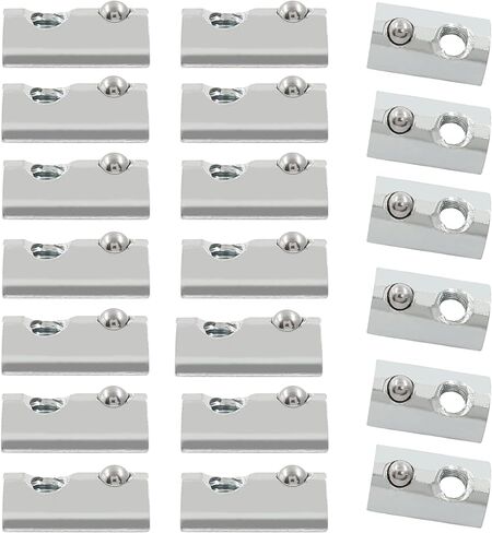 BokWin 20 قطعة لفة زنبركية T صامولة 5/16-18 قطرة ملولبة في صامولة مع زنبرك كروي لقذف الألومنيوم in Kuwait