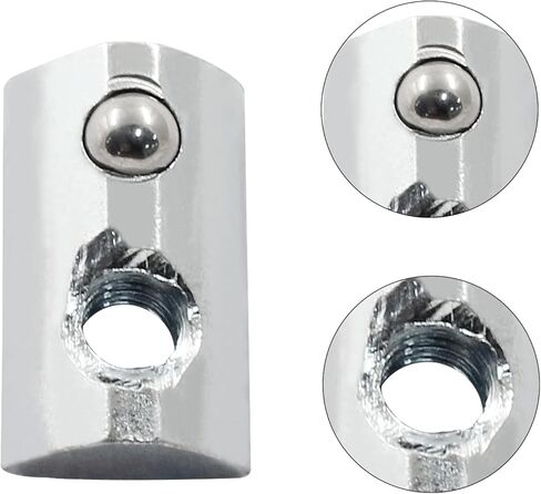 BokWin 20 قطعة لفة زنبركية T صامولة 5/16-18 قطرة ملولبة في صامولة مع زنبرك كروي لقذف الألومنيوم in Kuwait