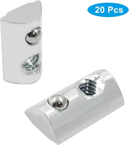 BokWin 20 قطعة لفة زنبركية T صامولة 5/16-18 قطرة ملولبة في صامولة مع زنبرك كروي لقذف الألومنيوم in Kuwait