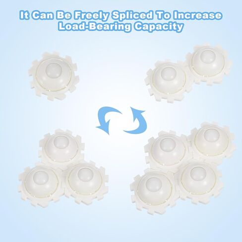 uxcell Self Adhesive Caster Wheels, Plastic 1.02 x 0.47Inch 360° Swivel Universal Wheel Mini Caster Wheels Rotation Sticky Pulley for Kitchen Cabinet Table(8 Pcs, White) in Saudi Arabia