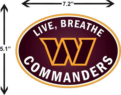 Siskiyou Sports NFL Washington Commanders Live-Breath Auto Decal, Team Colors, One Size in Saudi Arabia