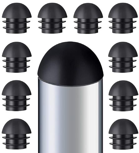 OGC (10 Pack) - 0.87" Inch / 22 mm OD Round Black for Plastic End Caps Plugs Chair Leg Inserts for Metal Legs Round Tube Inserts Chair Leg Glide Furniture Protectors in Saudi Arabia