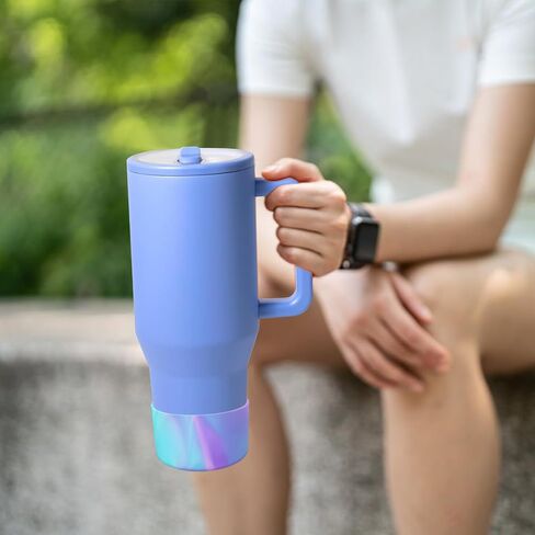 2PCS Protective Silicone Boot Bumper for Hydrojug Traveler 40 30 OZ Tumbler, Water Bottle Bottom Sleeve Cover Accessories for Hydrojug Mug Cup(Camouflage Blue) in Saudi Arabia