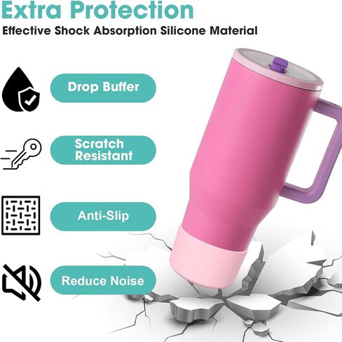 2PCS Protective Silicone Boot Bumper for Hydrojug Traveler 40 30 OZ Tumbler, Water Bottle Bottom Sleeve Cover Accessories for Hydrojug Mug Cup(Camouflage Blue) in Saudi Arabia