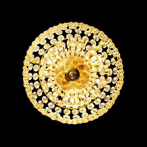 6-Light Crystal Chandelier, French Empire Style, Classic K9 Crystals Raindrop Fixture for Living Room, Foyer, Entryway Hotel 6 Light G9(W 11.8" x H 20.5") in Saudi Arabia