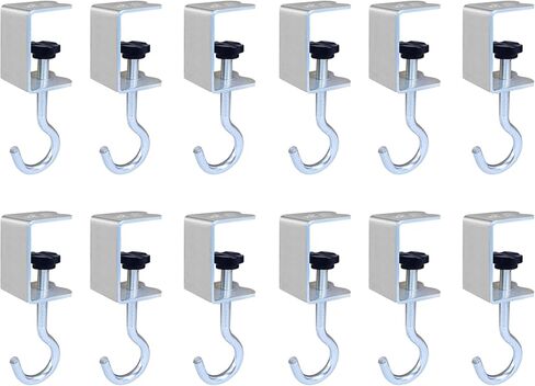 3Pcs Adjustable Desktop Side Hooks, School Bag Backpack Desk Hooks, Table Hooks, Shelf Clamp Hooks, Bag Rack Hooks, Metal Under-Table Wallet Hooks (3) in Saudi Arabia