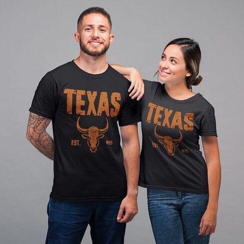Est 1845 Texas Shirts, Longhorn Shirt for Men, Football Lonestar State Fan T-Shirt in Saudi Arabia