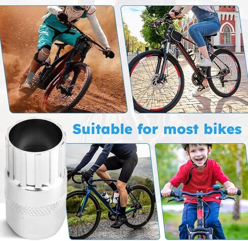 أداة كاسيت للدراجة من EMVANV، أداة سحب كاسيت للدراجة من الفولاذ عالي الكربون، أداة سحب ضرس لإزالة ملحقات العجلة المسننة (فضي) in Kuwait