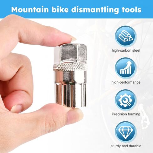 أداة كاسيت للدراجة من EMVANV، أداة سحب كاسيت للدراجة من الفولاذ عالي الكربون، أداة سحب ضرس لإزالة ملحقات العجلة المسننة (فضي) in Kuwait