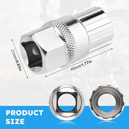 أداة كاسيت للدراجة من EMVANV، أداة سحب كاسيت للدراجة من الفولاذ عالي الكربون، أداة سحب ضرس لإزالة ملحقات العجلة المسننة (فضي) in Kuwait