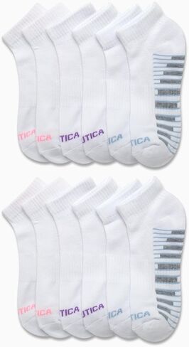 جوارب رياضية للنساء من Nautica ذات قصة ربعية للتحكم في الرطوبة مع راحة مبطنة (12 قطعة) in Kuwait