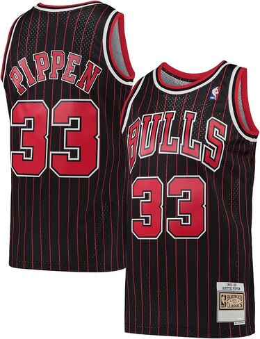 Scottie Pippen Chicago Bulls #33 Black Stripe Youth 8-20 Soul Hardwood Classic Swingman Jersey in Saudi Arabia