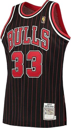 Scottie Pippen Chicago Bulls #33 Black Stripe Youth 8-20 Soul Hardwood Classic Swingman Jersey in Saudi Arabia
