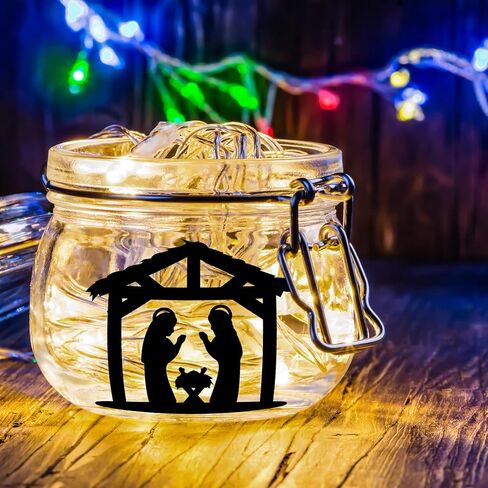 3 أوراق من Yinder، 48 قطعة من ملصقات جرة المهد من الفينيل، ملصقات ميلاد مقاومة للماء، ملصقات دينية كبيرة من الأيائل، ملصقات لاصقة قابلة لإعادة الاستخدام لتزيين حفلات عيد الميلاد in Kuwait