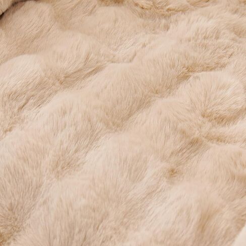 vctops 3 Pieces Faux Rabbit Fur Sofa Armrest Cover for Recliner Chair Non Slip Fluffy Furry Headrest Cover Soft Fuzzy Couch Cover for Dogs Washable Furniture Protector (Khaki,1 Seat) in Saudi Arabia
