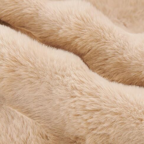 vctops 3 Pieces Faux Rabbit Fur Sofa Armrest Cover for Recliner Chair Non Slip Fluffy Furry Headrest Cover Soft Fuzzy Couch Cover for Dogs Washable Furniture Protector (Khaki,1 Seat) in Saudi Arabia