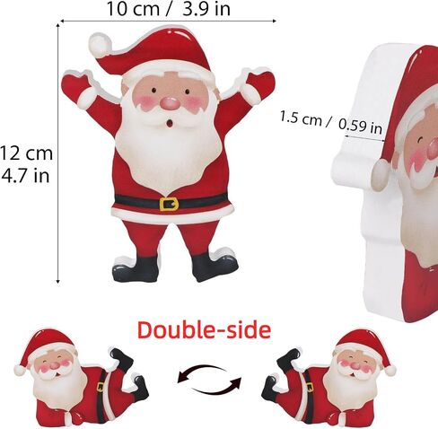 3pcs Christmas Wooden Santa Decorations Winter Tiered Tray Decor Christmas Table Decor for Mantel Shelf Tabletop Office (Santa Claus) in Saudi Arabia