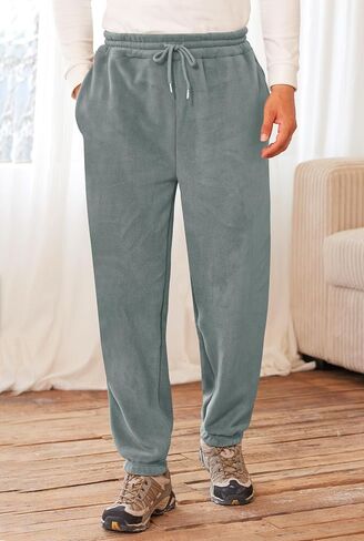 Men's Fleece Lined Sherpa Sweatpants Active Running Joggers with Pockets (S-2XL) in Saudi Arabia