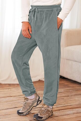 Men's Fleece Lined Sherpa Sweatpants Active Running Joggers with Pockets (S-2XL) in Saudi Arabia