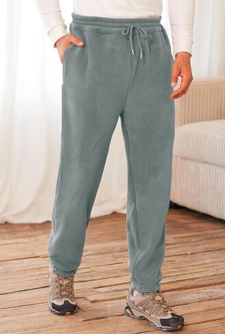 Men's Fleece Lined Sherpa Sweatpants Active Running Joggers with Pockets (S-2XL) in Saudi Arabia
