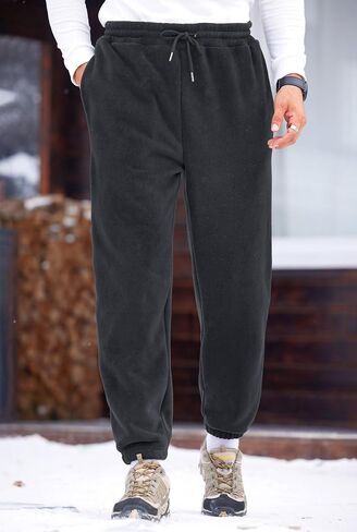 Men's Fleece Lined Sherpa Sweatpants Active Running Joggers with Pockets (S-2XL) in Saudi Arabia