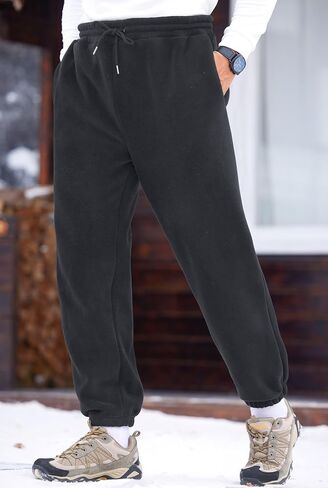 Men's Fleece Lined Sherpa Sweatpants Active Running Joggers with Pockets (S-2XL) in Saudi Arabia