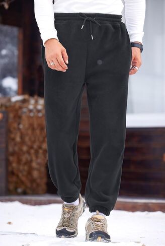 Men's Fleece Lined Sherpa Sweatpants Active Running Joggers with Pockets (S-2XL) in Saudi Arabia
