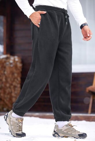 Men's Fleece Lined Sherpa Sweatpants Active Running Joggers with Pockets (S-2XL) in Saudi Arabia