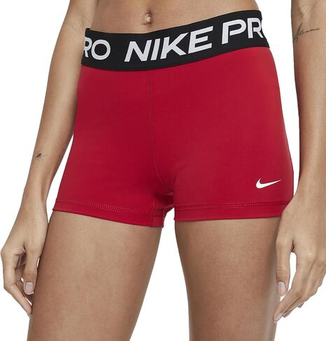 شورت Nike Pro للسيدات 3 بوصات CZ9857-687 (GYM RED/BLACK/WHITE)، مقاس 2XS in Saudi Arabia
