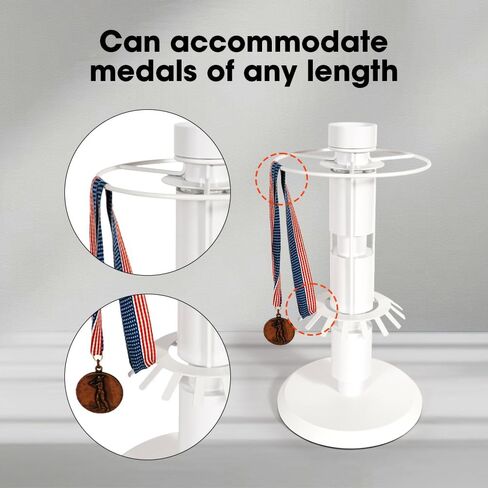 J JACKCUBE DESIGN Medal Display Hanger Rotatable Medal Holder, Race Medal Display for Runners, Athletes, Marathon & Sports Achievements - MK1035A in Kuwait