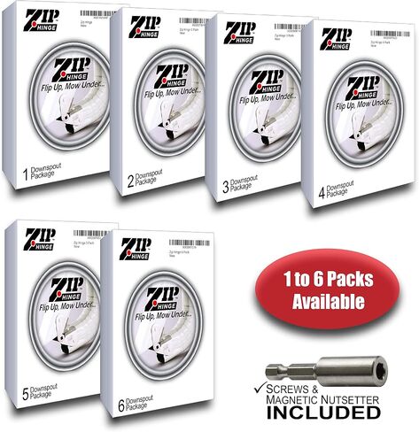 1 Pack Plus | Made in The USA Downspout Hinge | Hardware, Nutsetter & Instructions | DIY Installation on All Rectangle or Square Downspouts in Saudi Arabia
