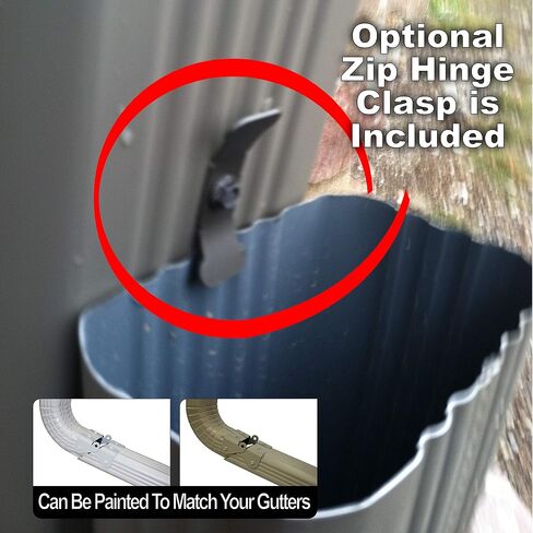 1 Pack Plus | Made in The USA Downspout Hinge | Hardware, Nutsetter & Instructions | DIY Installation on All Rectangle or Square Downspouts in Saudi Arabia