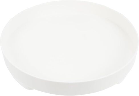 LIFKOME Plastic Round Jewelry Display Tray, White, 10" in Saudi Arabia