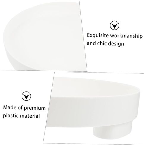 LIFKOME Plastic Round Jewelry Display Tray, White, 10" in Saudi Arabia
