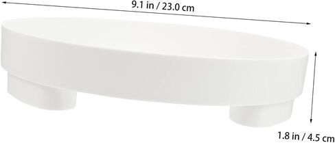 LIFKOME Plastic Round Jewelry Display Tray, White, 10" in Saudi Arabia