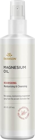 Swanson Magnesium Oil Spray Zechstein Magnesium Soothes Muscles Nourishes Skin Stress Relief Sleep Rapid Absorption Dr. Barbara Hendel's Formula 8 fl oz (237 ml) Liquid in Saudi Arabia
