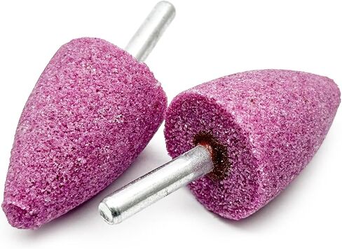 4Pcs 20mm Stone Rotary Grinding Bits with 1/4" Shank,Conical Corundum Rotary Grinding Stone Bits for Grinding,Polishing,Deburring(Conical) in Kuwait