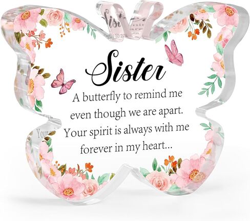 Unique Sympathy Gifts-Bereavement Gifts for Loss of Wife, Memorial Butterfly Acrylic Table Decoration Gift for Loss of Wife in Saudi Arabia