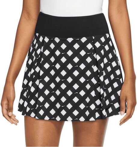 Nike Dri Fit Women's Printed Club Tennis Skort Black/White Extra Large in Saudi Arabia