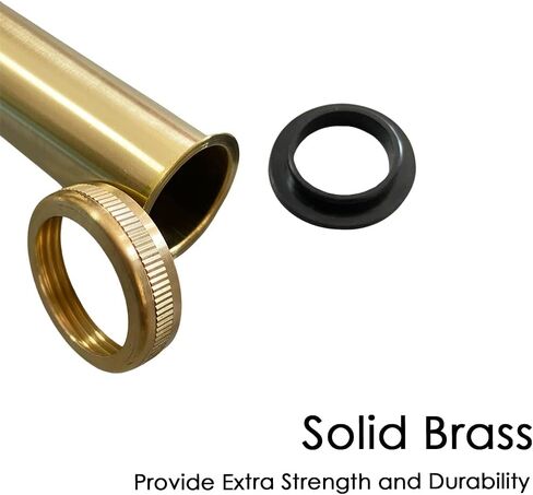 Flanged Sink Tailpiece 1-1/4 in. OD, 12 inch Brass Extension Tube for Trap with Nut and Rubber, Drain Connections in Saudi Arabia