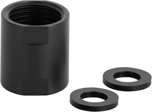 OFFO Shower Pipe Fitting, Brass Converter Adapter, G1/2 x G1/2 Inch Female Thread Shower Coupling for Shower Arm Home Bathroom Plumbing, Matte Black in Kuwait