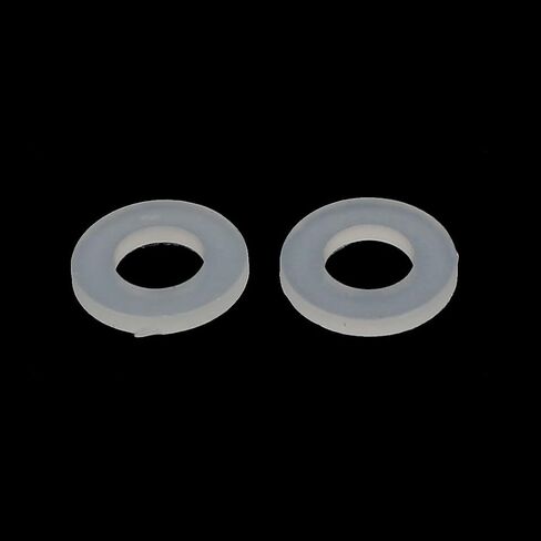 uxcell M4 x 8mm x 1mm Nylon Flat Insulating Washers Gaskets Spacers Fastener for Faucet Pipe Water Hose Grey White 300PCS in Saudi Arabia